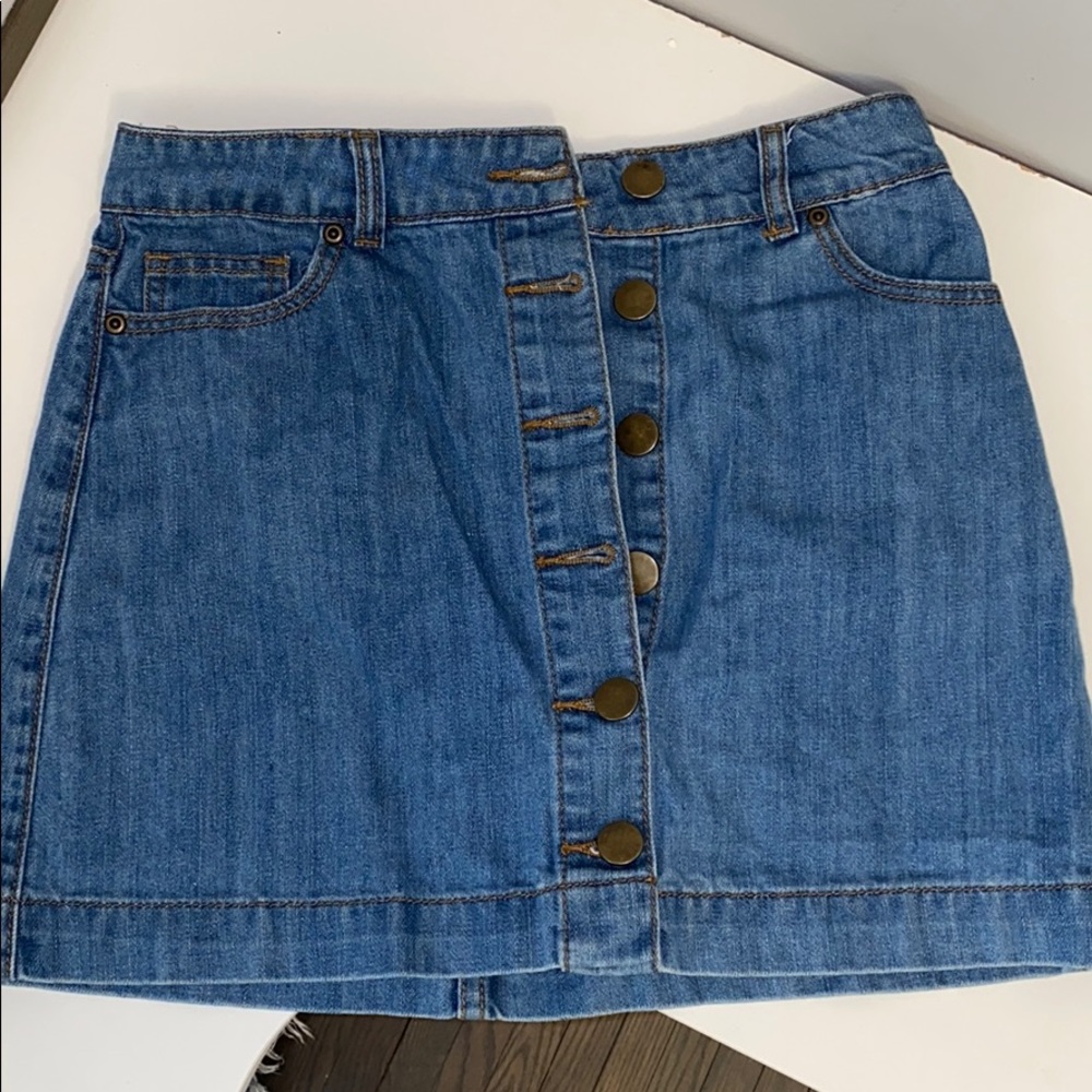 Denim mini skirt